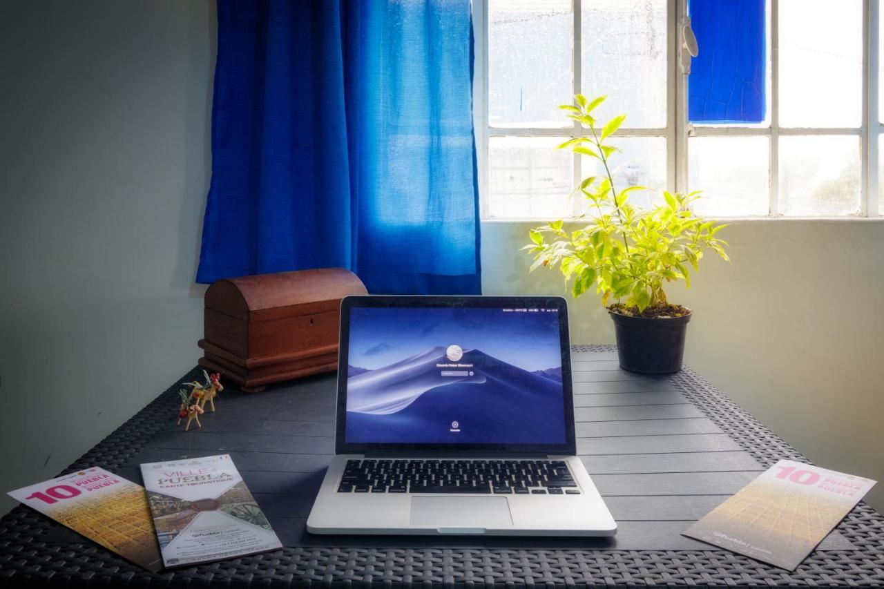 Hostal Azul Puebla Barrio El Alto Ngoại thất bức ảnh